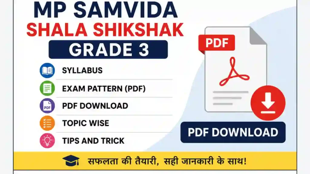 MP Samvida Shala Shikshak Grade 3 Syllabus