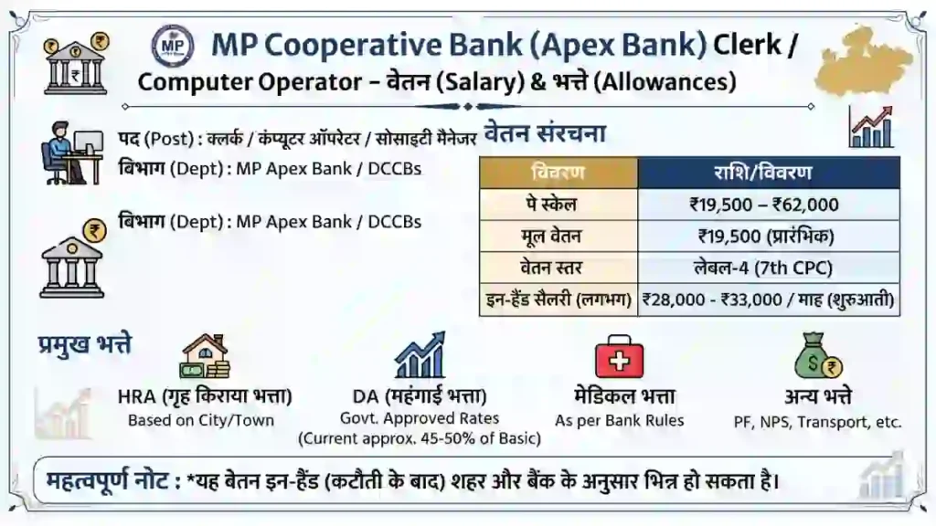 MP Cooperative Bank Clerk Salary
