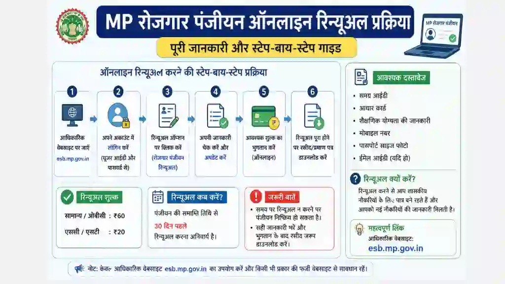 MP Rojgar Panjiyan Online Renewal Process